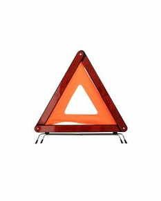 LARGE RED WARNING TRIANGLE WITH STAND 