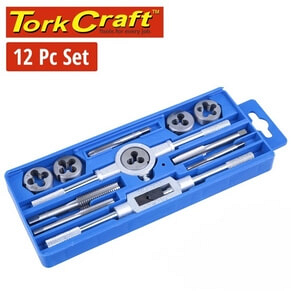 TAP & DIE SET CARBON STEEL-12PCE. TAP & DIE SET CARBON STEEL-12PCE.