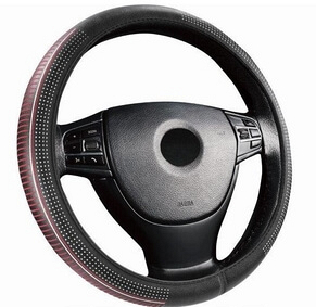 RED STITCH STEERING WHEEL COVER
