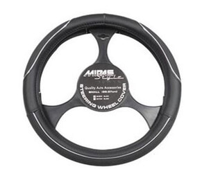 STEERING WHEEL COVER-BLACK