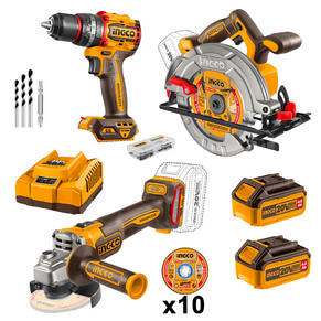 INGCO 3PC CORDLESS COMBO KIT
