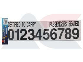 CERTIFIED TO CARRY STICKER