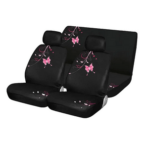 SEAT COVER SET BUTTERFLY - PINK